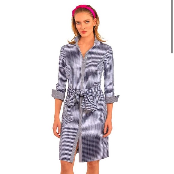 Gretchen Scott breezy blouson dress navy/white XS - Picture 1 of 6